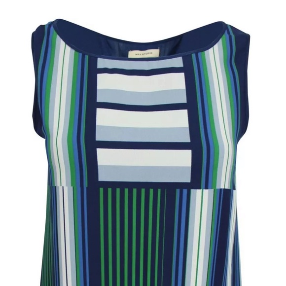 Max Studio Blue Striped Women’s Dress L NWT - Picture 4 of 5